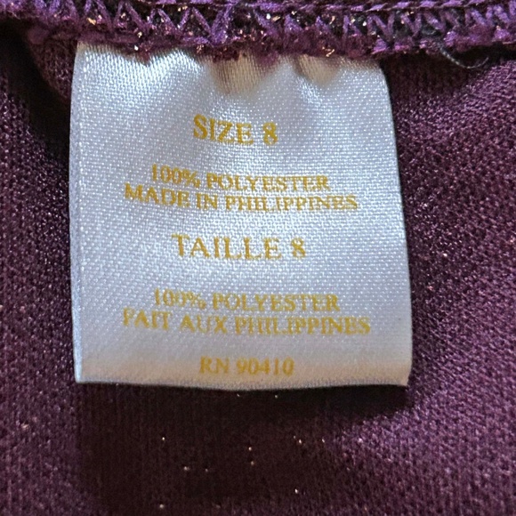 BIKINI BRIEFS, TWO, POLYESTER, PLUM SPARKLE SIZE 1X, ADDITION ELLE, TAGS ON, NEW - Picture 4 of 4